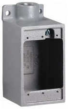Killark FD-2, (1) 3/4", Aluminum, 1-Gang, Deep, Dead End, Cast Device Box, 1 pc