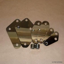 NEW Norton Commando STAINLESS Muffler Mount Plate SET 750 850 peashooter 