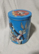 Vintage Metal Tin Can Bugs Happy Birthday 1989 Brach's Commemorative Canister