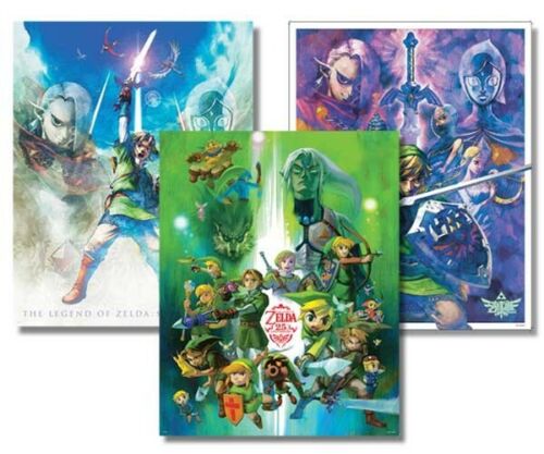 Club Nintendo: Legend Of Zelda 25th Anniversary Zestaw plakatów - Zdjęcie 1 z 2