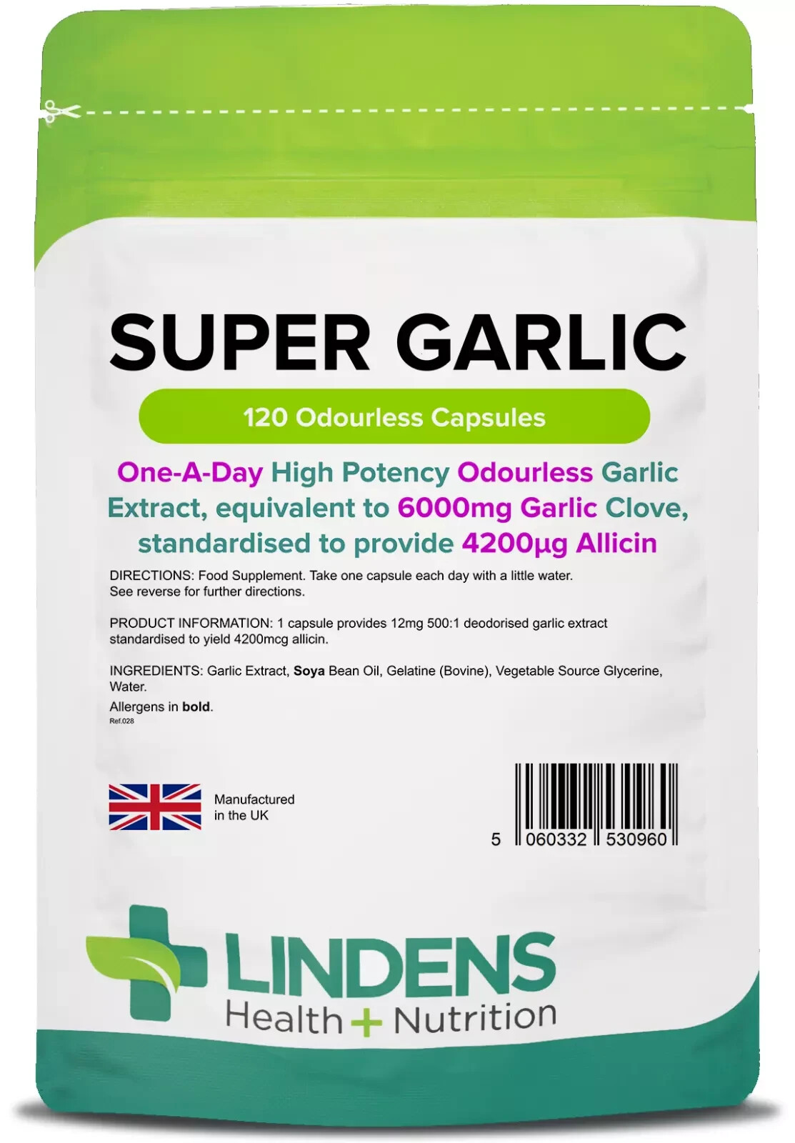 Lindens Super Garlic 6000Mg Capsules 120 Capsules - Image 2