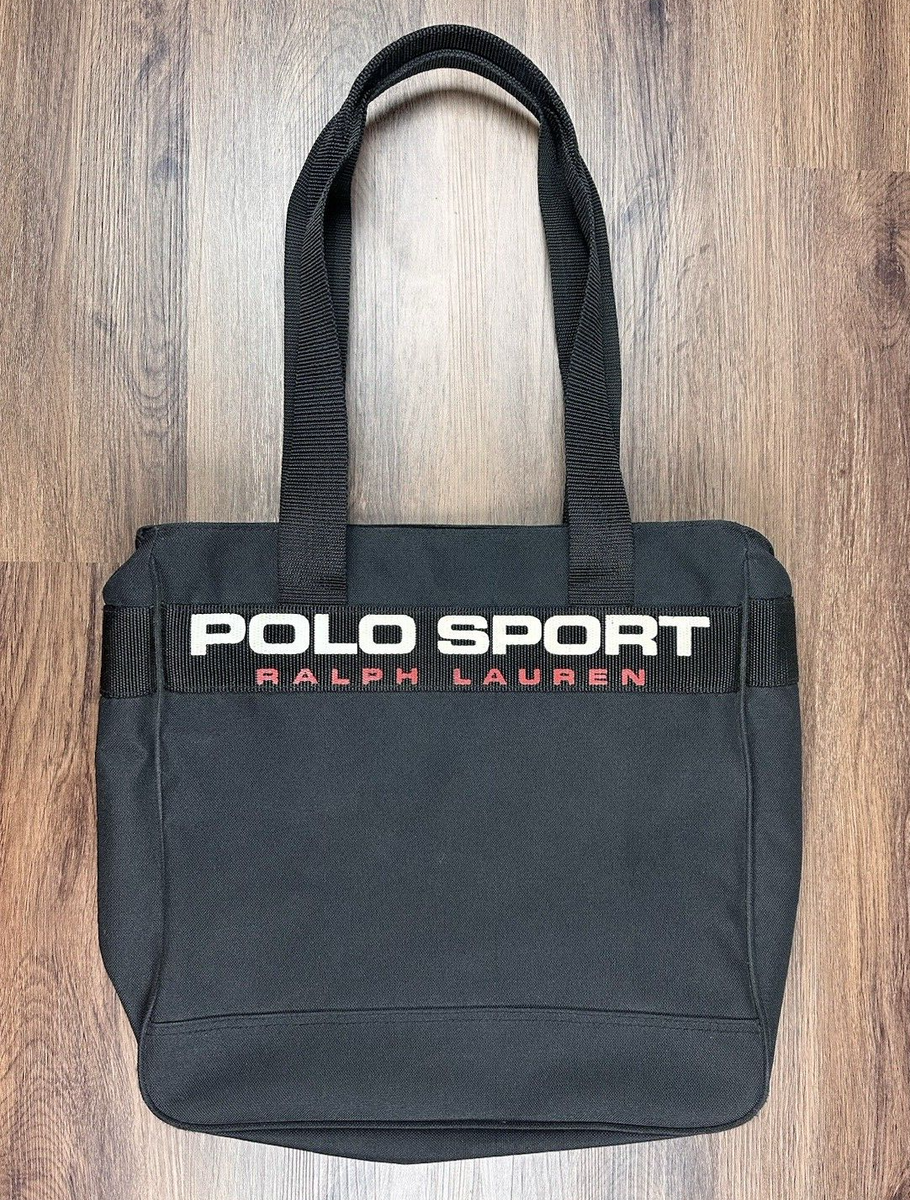 Polo Sport Ralph Lauren Vintage 90s Black Tote Shoulder Bag
