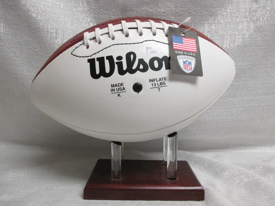 Chris Weinke Firmado Panthers Wilson NFL Paul Tagliabue Panel Blanco Fútbol JSA Foto 4 de 4