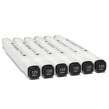 6pcs Black Alcohol Markers Set, Dual Tips Art Markers Drawing Sketched Double