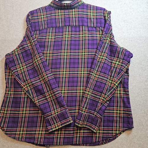 Lauren Ralph Lauren Jeans Women's 2XL Long Sleeve Purple Multicolor Plaid Shirt - Picture 9 of 18