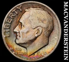 1948 Roosevelt Dime- Silver Scarce Better Date Color No Reserve #i343