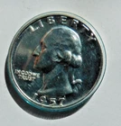 1957 Proof Washington Quarter 90% Silver United States Mint Coin