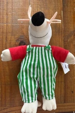MAISY Vintage Crocodile Creek Lucy Cousins Mouse Plush, Green Overalls  NWT