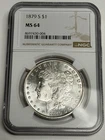 1879-S NGC MS64 Morgan Silver Dollar, GEM BU U.S. $1 Coin
