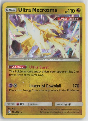 Ultra Necrozma 164/236 Holo Rare Cosmic Eclipse Pokemon Lightly Played