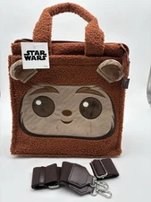 Star Wars Ewok Sherpa Tote Bag w/ Shoulder Strap Furry Cute Collectible