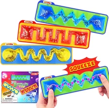 Squishy Sensory Toys for Kids - 3 Pack Fidget Toy Sensory Tube for Autism - Quie