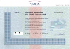 STADA Arzneimittel AG 11.9.1996 Essen Bad Vilbel 50 DM Dresden Essen Tübingen 