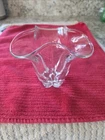 Vintage Glass Trefoil Bowl 4" Tall