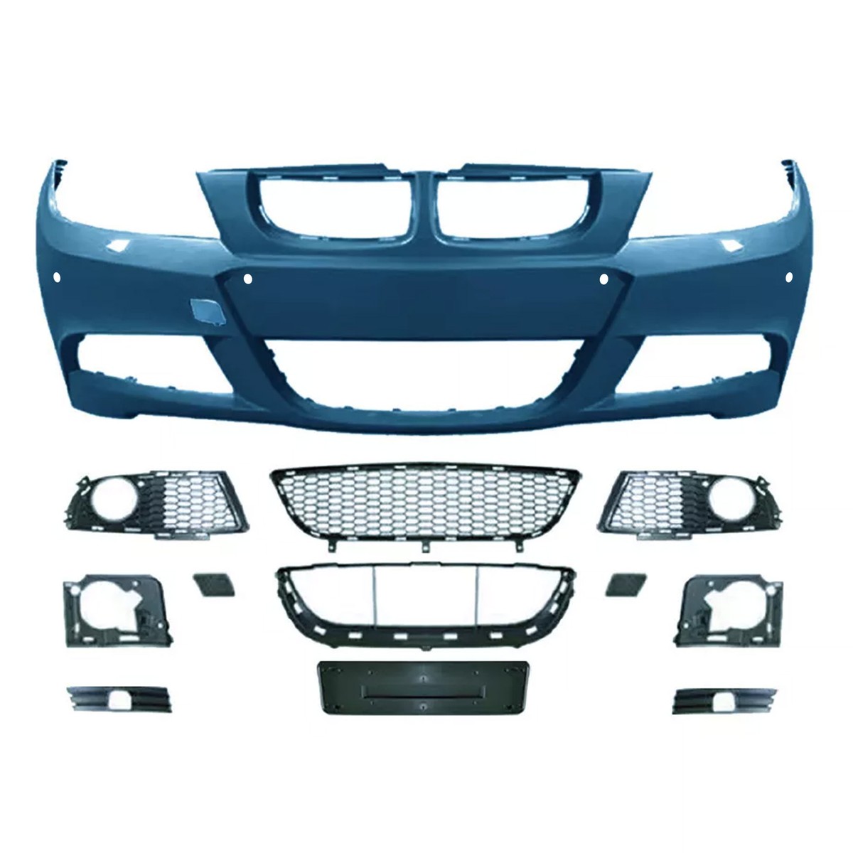 Front Bumper Cover M-Tech Style W/ PDC Fit For 05-08 BMW E90 E91