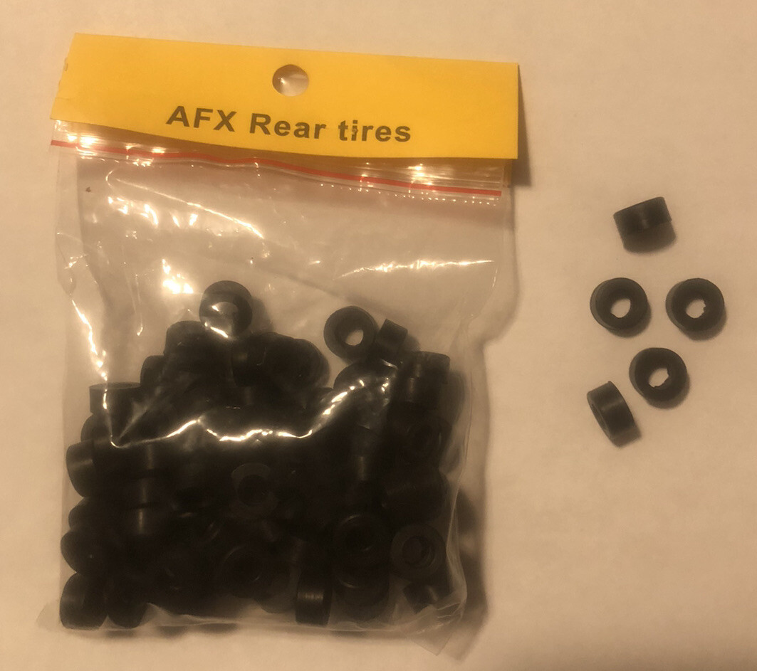 AURORA AFX Silicone Compound Rear Tires 100pc Bag for Tyco US-1 Slot Cars