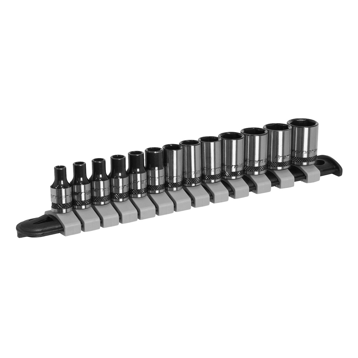 Sealey AK7990 Premier Black Socket Set 1/4""Sq Drive 13pc