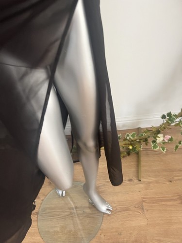 Gonna da spiaggia Influence Midi sarong taglia taglie forti 22 verde nero chiffon astratto ML77 - Foto 10 di 23