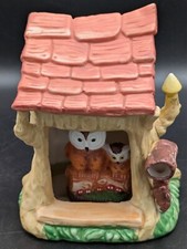 Vintage 3D Owl Momma And Baby House Of Lloyd Lighted Owl House Nightlight Lamp