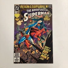 Adventures Of Superman #503 1993 Signed Mike Carlin
