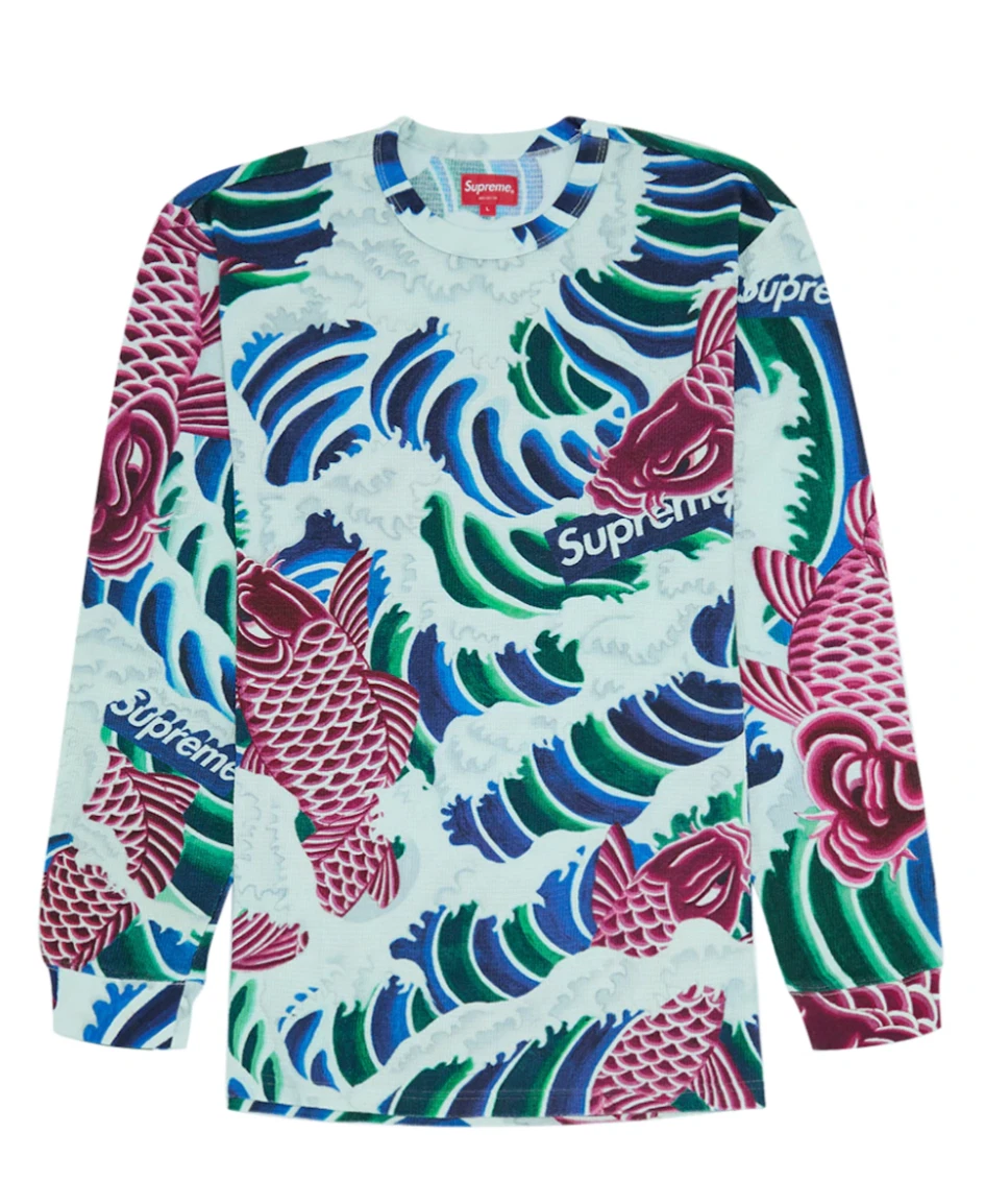 Neuf ! Haut Supreme S/S 20 vagues L/S (multicolore) grand