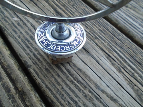 MERCEDES BENZ HOOD EMBLEM/ ORNAMENT BLUE & CHROME METAL OEM - Bild 5 von 9