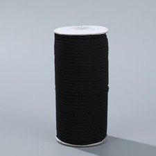 160 Yards 1/8  Black Braided Elastic in Bulk Wholesale Roll Elastic