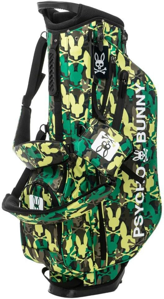 Мужская сумка PSYCHO BUNNY Golf с подставкой для гольфа LWG CAMO 9 x 46 дюймов 25 кг зеленая PBMG4SC6 67790₽