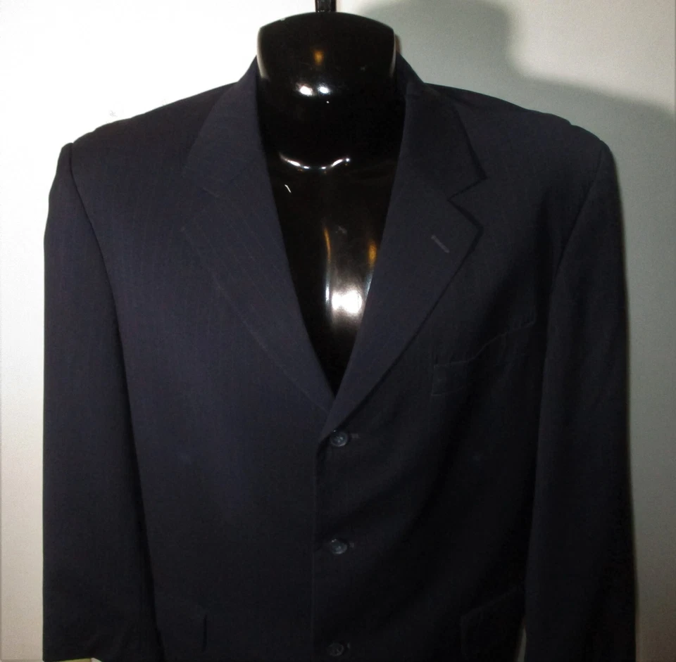 46 LANIFICIO F.lli CERRUTI Navy Blue Wool Blazer Suit Jacket Size 46 US - Image 2 of 4