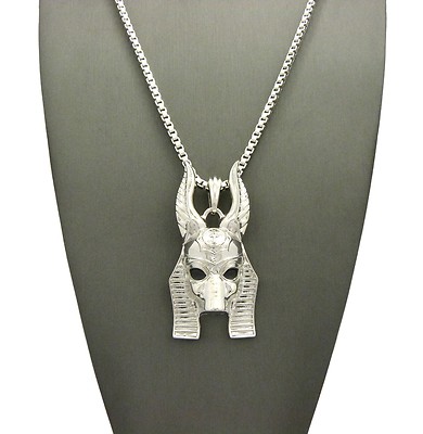 NEW ANUBIS HEAD PENDANT & 24'' BOX/CUBAN/ROPE CHAIN HIP HOP NECKLACE - XZP41R