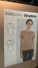 Simplicity 9229 Knit Tee-Shirt with 2 Sleeve Lengths Misses' 6-14 Pattern Uncut