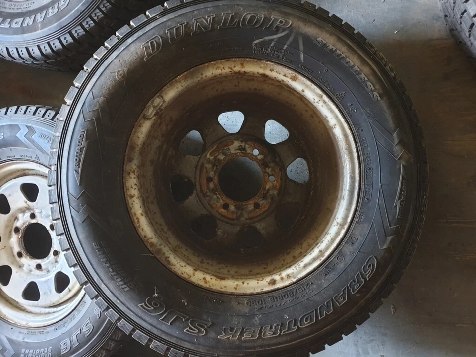 OFFROAD Räder Radsatz Stahlfelgen Dunlop Grandtrek 16 6 139,7 nissan 6 4x4 toyo - Bild 3 von 4