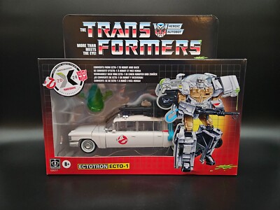 Transformers x Ghostbusters Actionfigur Ectotron Ecto-1 NEU