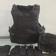 Tactical Plate Carrier 3A BODY ARMOR Vest FREE Made With Kevlar Inserts Panels