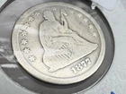 Beautiful 1877 Seated Liberty Quarter 25c Stars | 90% Silver Coin Type1 No Arrow