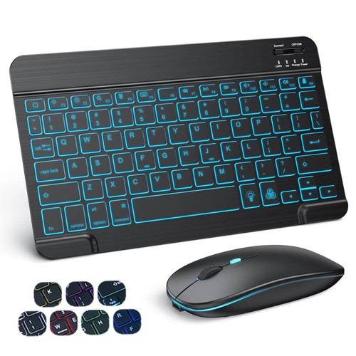 10 inch Backlit For iPad Keyboard and Mouse Backlight Bluetooth Keyboard