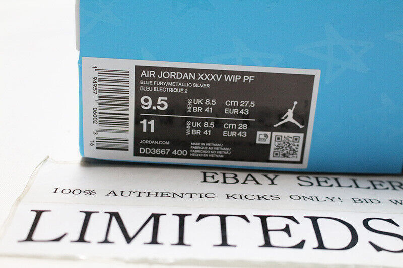 NIKE AIR JORDAN 35 XXXV WIP PF WOMEN IN POWER BLUE FURY NIKE AIR JORDAN 35 XXXV WIP PF WOMEN IN POWER BLUE FURY