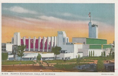 CHICAGO IL CENTURY OF PROGRESS HALL OF SCIENCE NORTH ENTRANCE POSTCARD c1933