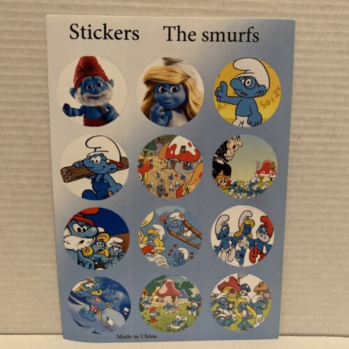 2 Blatt Aufkleber, The Smurfs, Neu - Bild 2 von 5