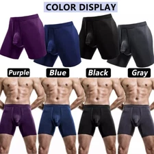 3 Pack Mens Underwear Separate Penis Ball Pouch Tagless Boxer Shorts Soft Trunks