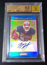 /75 BGS 9.5 9 Autograph Rc Blue Refractor Marshawn Lynch Auto 2007 Rookie Signed