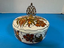Turkish Handmade/ Painted  Jewelry Trinket Box/ Candy Dish
