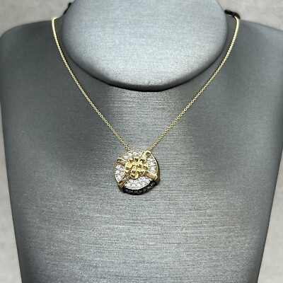 14k Gelbgold Diamant Geschenk Anhänger an 18'' Kette Halskette 2,7 Gramm