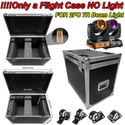 2X230W 7R Moving Head Beam Stage Lighting 24Prism DMX Party DJ Light&Flight Case