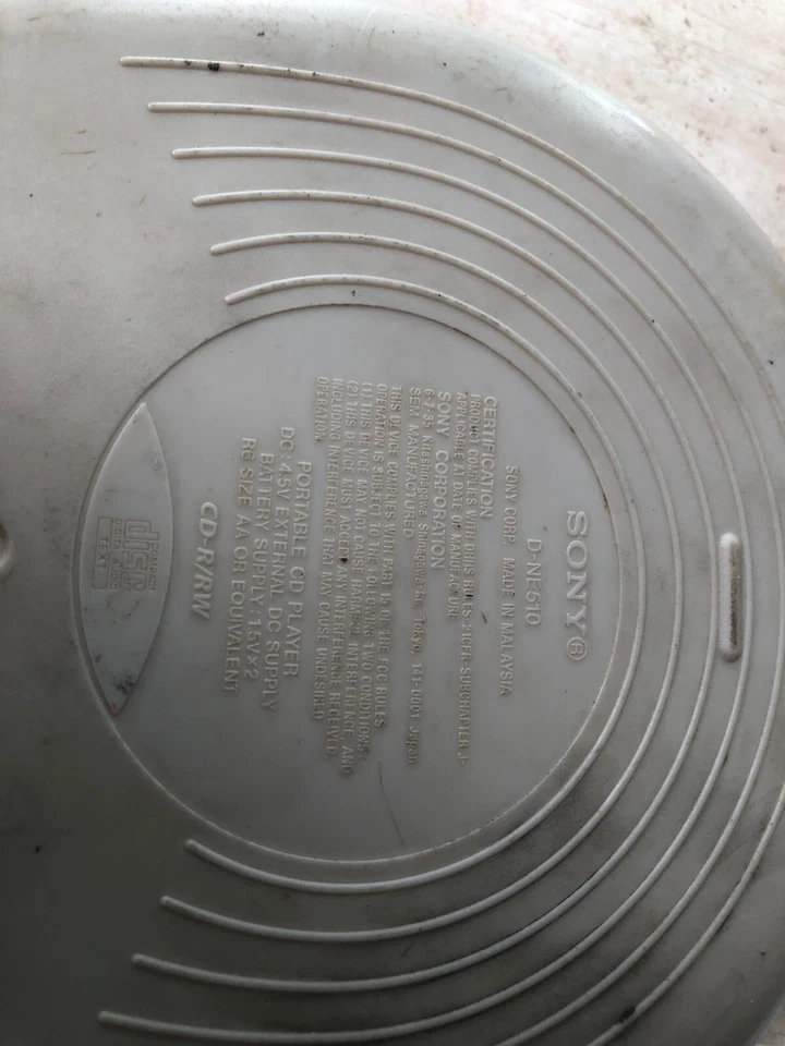 Sony Atrac3 Plus Retro CD Musik Disc Player MP3 funktioniert Walkman D-NE510 selten - Bild 3 von 4