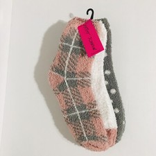 Betsey Johnson Plush Crews Cozy Socks Size: 5-10 3 pairs