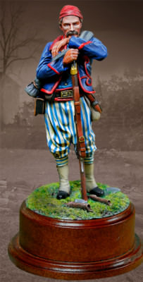 COLLECTORS SHOWCASE 120MM STATUETTE CS16009 CONFEDERATE WHEATS ZOUAVE RESTIN MIB