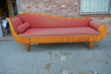 Biedermeier Chaise longue Ulme Rüster ca 1840 Baltikum XXL ca 230 cm