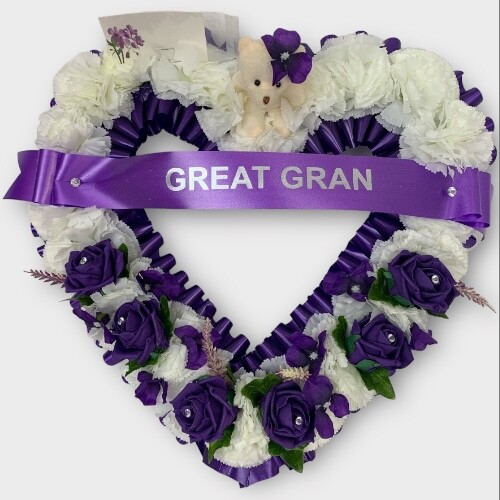 Artificial Funeral Flowers Wreath Memorial Grave Tribute pink Mum Nan Gran - Picture 9 of 17