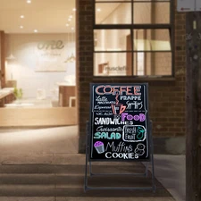 LED Message Board Restaurant Menu Sign Illuminated Neon Erasable with Remote